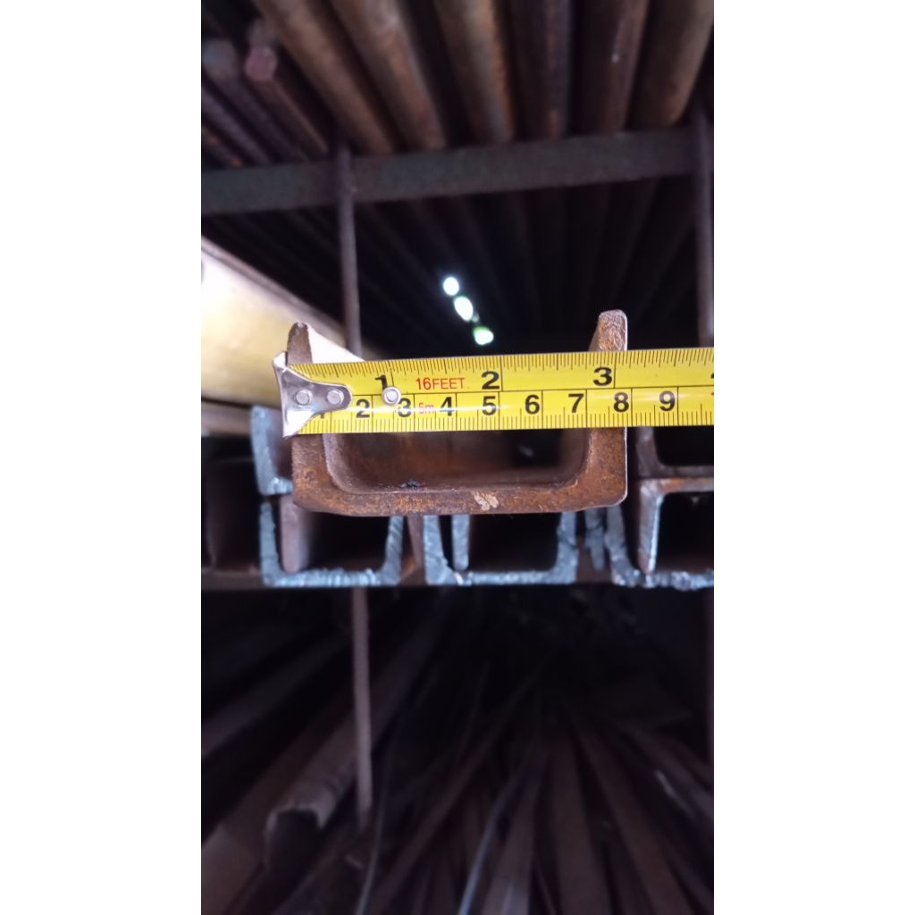 Besi unp 8 cm x lebar 4.5 cm x tebel 6 mm ukuran panjang 50 cm - 100 cm