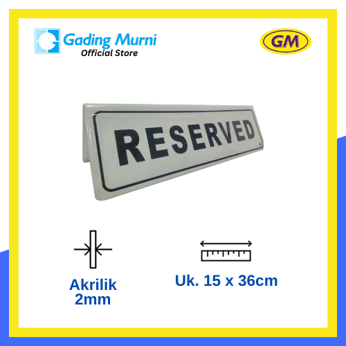 GM LABEL MEJA RESERVED/DIPESAN LMJ 108