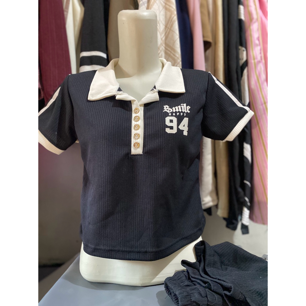 one set knit celana pendek