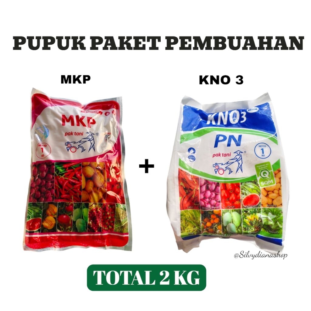 PAKET PUPUK 2 KG MKP DAN KNO3 PUTIH PAKET PUPUK PEMBUAHAN
