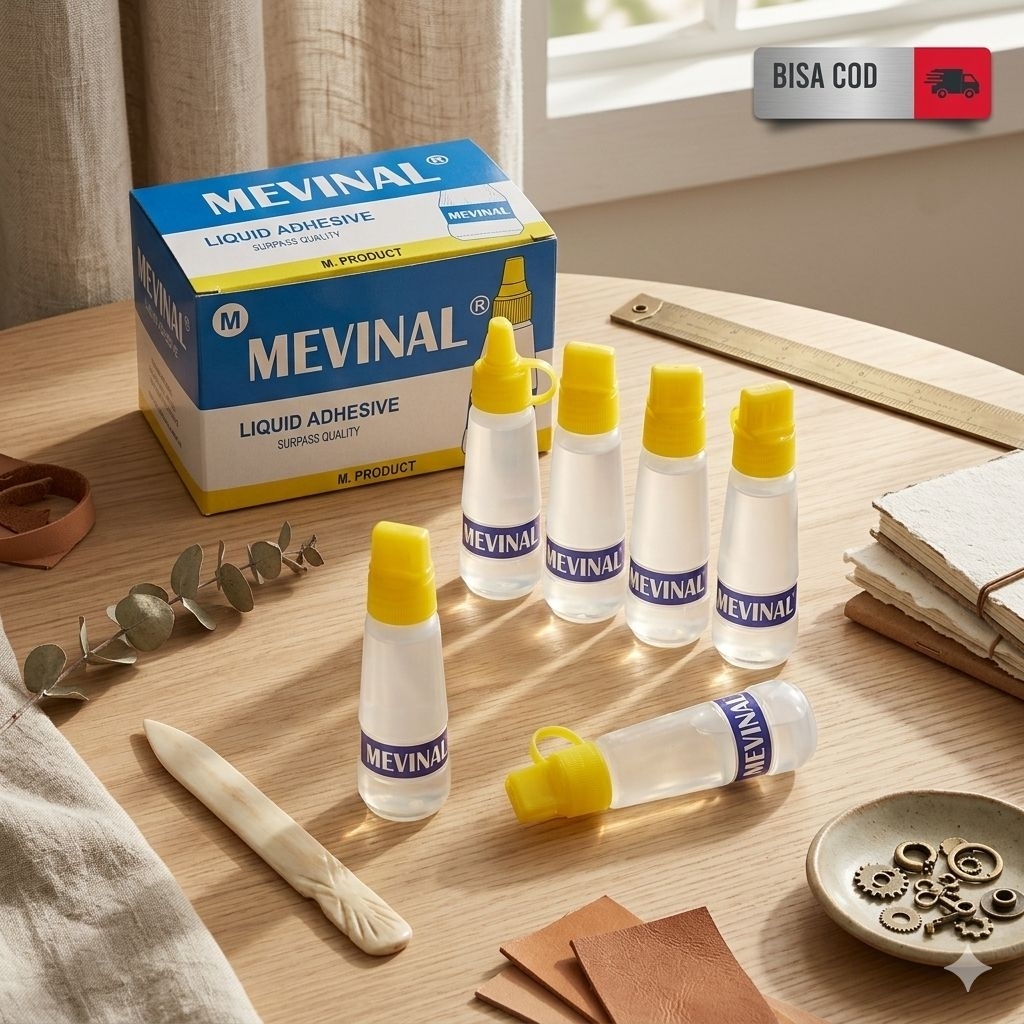 Lem Kertas Mevinal  Cair 22ml - Lem Cair Bening, Lem Kertas Serbaguna, Lem Slime