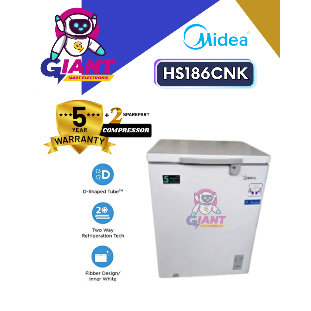 CHEST FREEZER MIDEA HS186CNK / HS-186CNK / HS-186C-NK 150 LITER