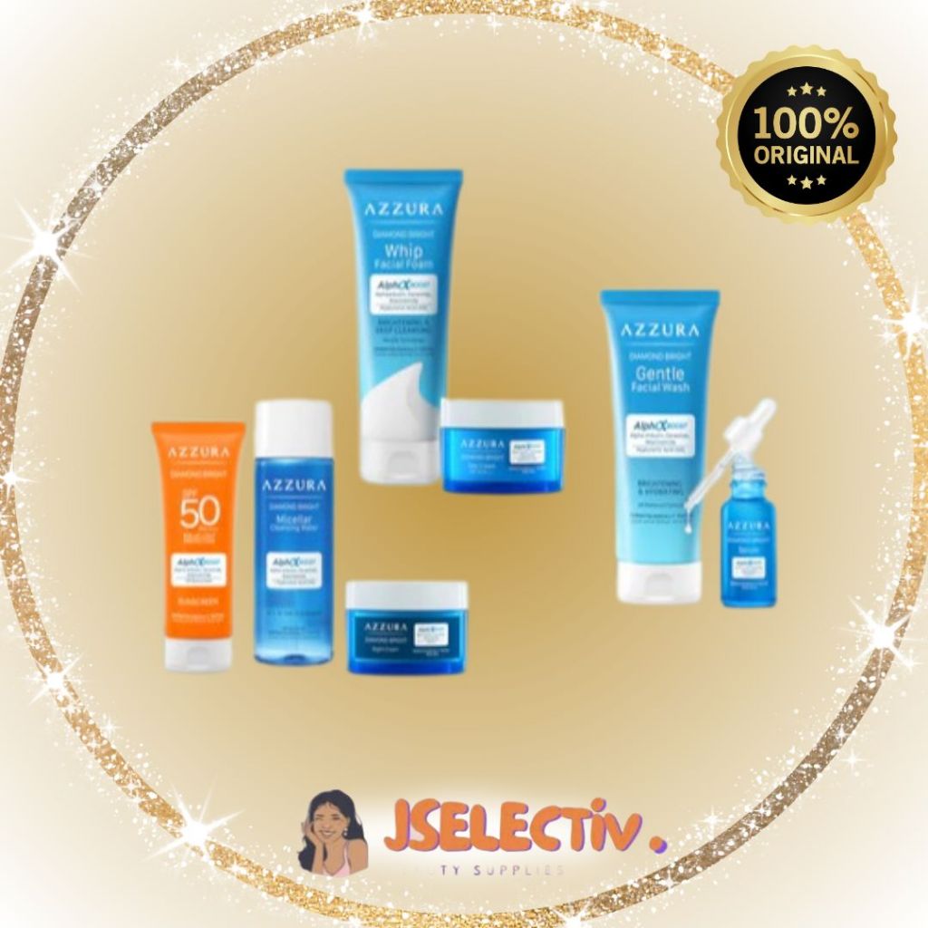 AZZURA DIAMOND BRIGHT SERIES - SKINCARE LENGKAP // JSELECTIV X JHON KOSMETIK // Face Wash / Micellar