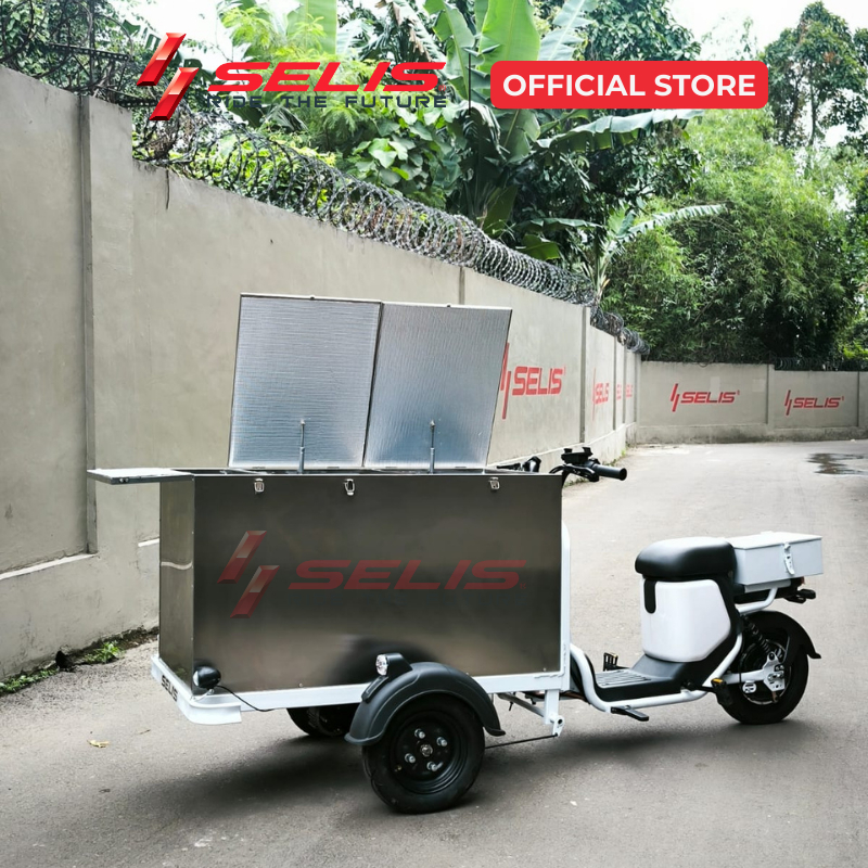 SELIS - Gerobak Listrik Pujasera Lite Stainless Steel ( Gerobak Minuman Dingin  Kopi  )