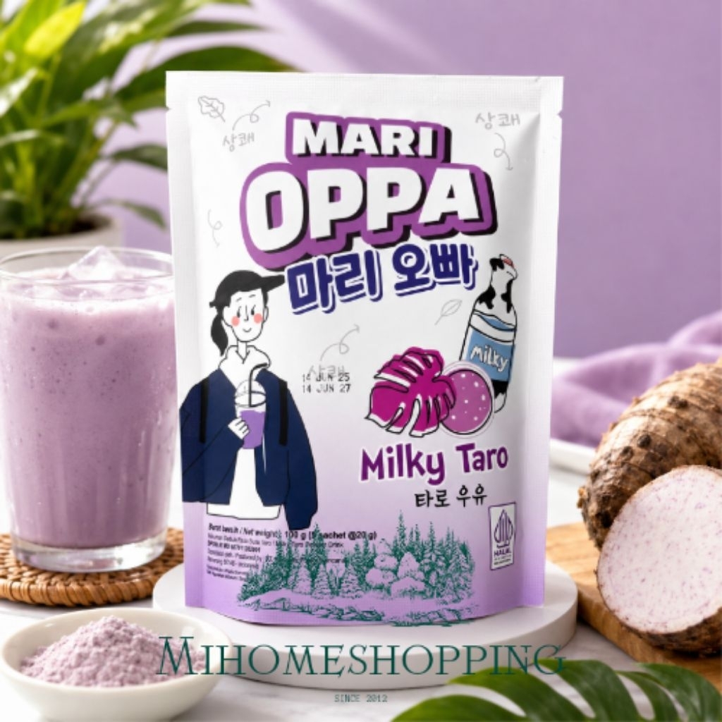 Mari Oppa Milky Taro isi 5 sachet