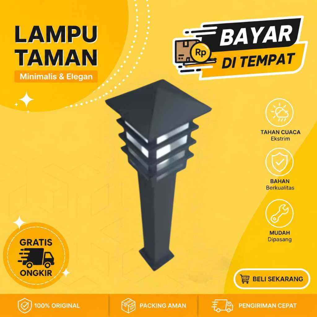 Lampu taman tiang minimalis-lampu tiang taman outdoor