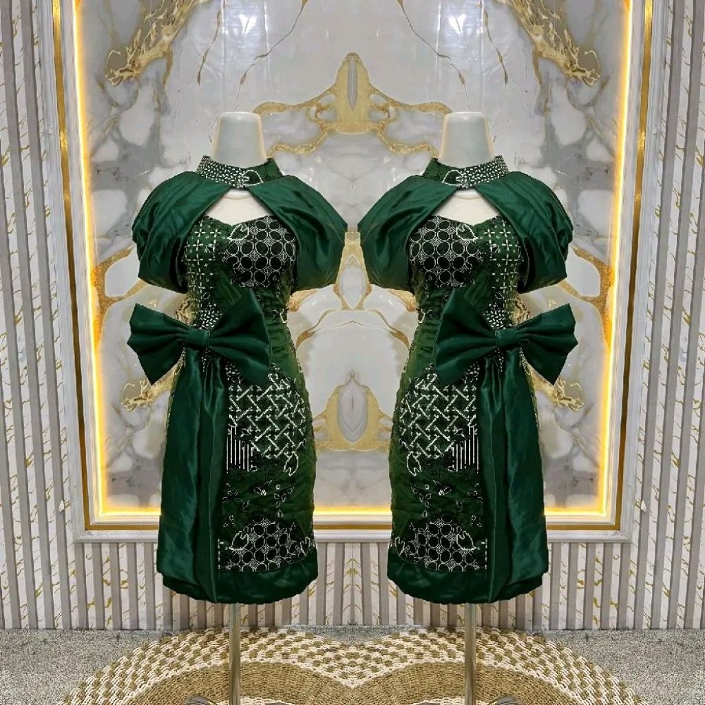 DRES BATIK MODEL KEKINIAN PITA LEPAS PASANG