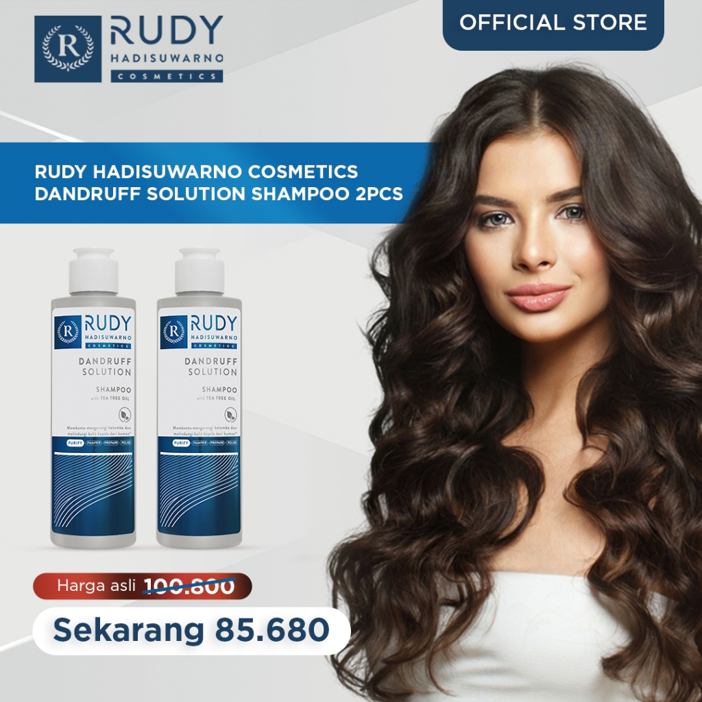 [2 PCS] Rudy Hadisuwarno Cosmetics Dandruff Solution Shampoo 200 ml