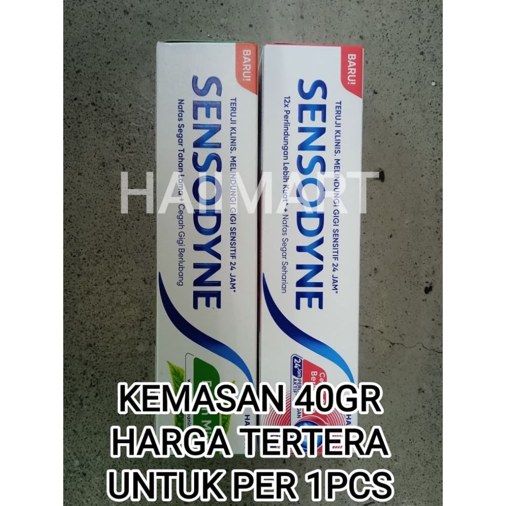 Sensodyne Paste Sensitive Cegah Gigi Berlubang ll Odol Gigi Sensitif Fresh Mint 40gr