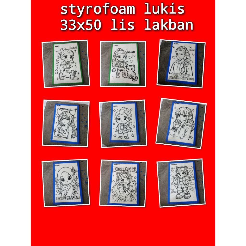 paket styrofoam lukis