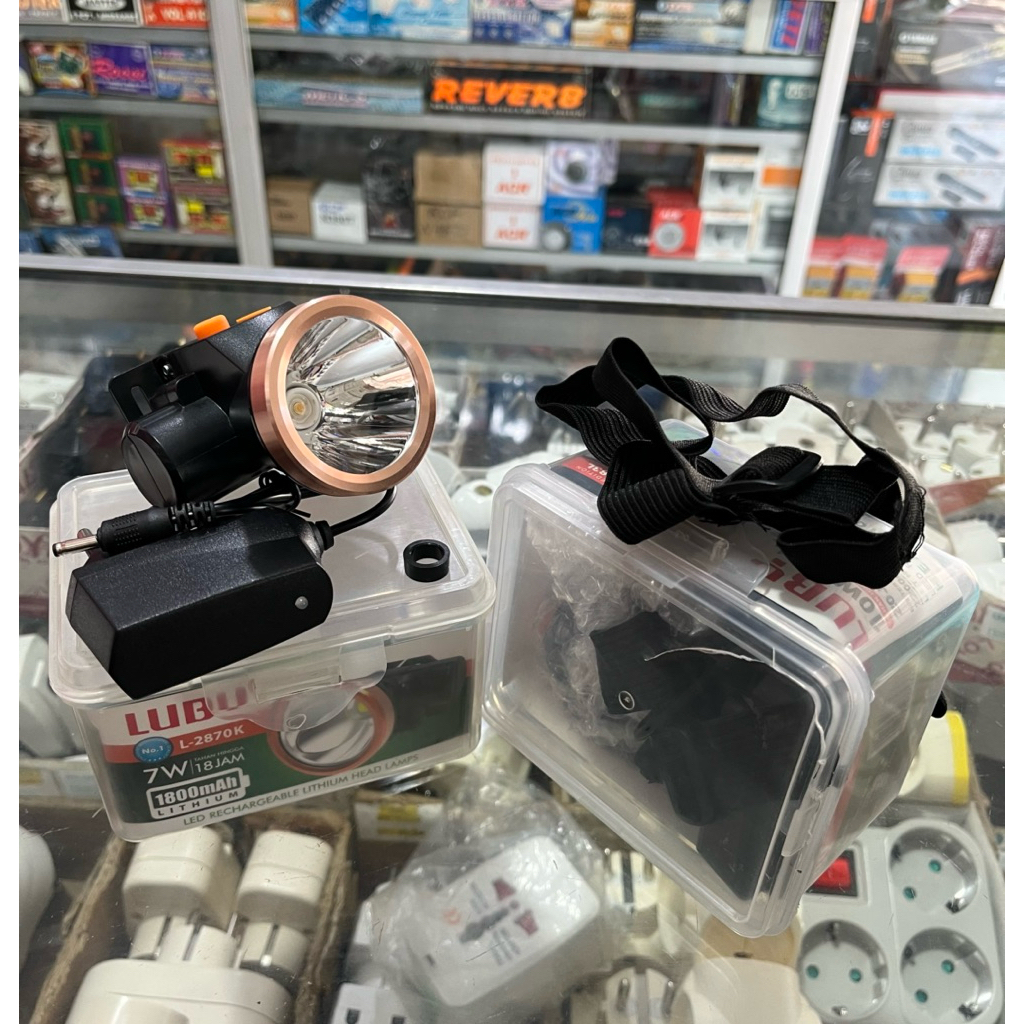 SENTER KEPALA LUBY L-2870K LAMPU WARNA KUNING