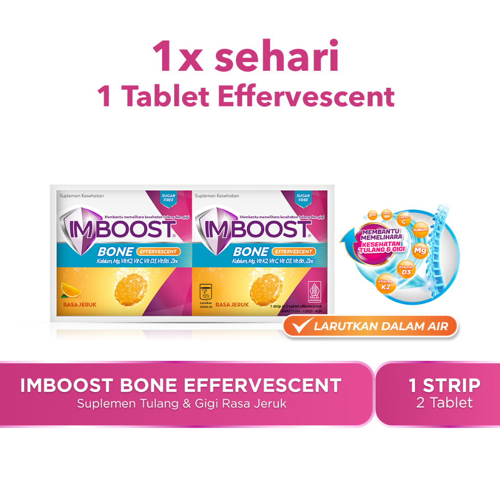 Imboost Bone Effervescent @1 Strip x 2 Tab