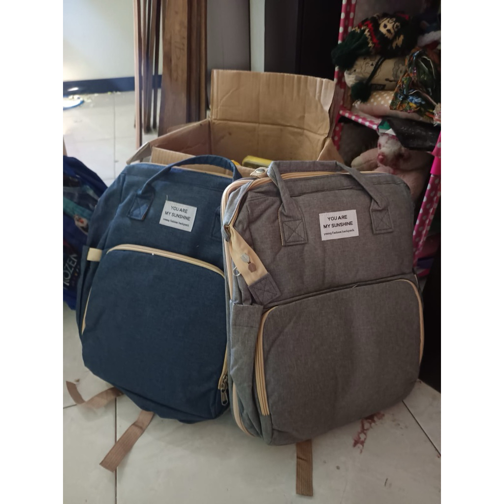 diaper bag new (abu) and second (navy 1x pakai)