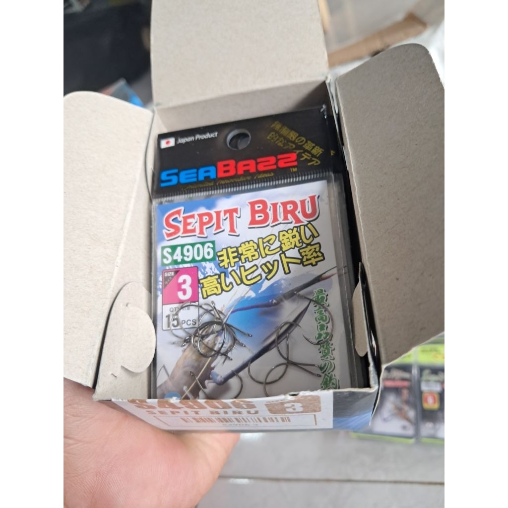 kail pancing udang seabass sepit biru