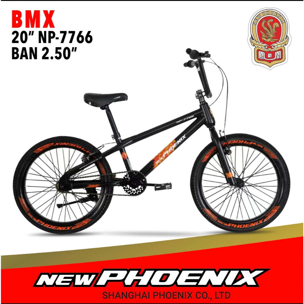Sepeda Anak Laki Ukuran 20 Inch BMX PHOENIX NP- 7722 Biasa dan NP 7766 ban Warna Ban Jumbo 3.0
