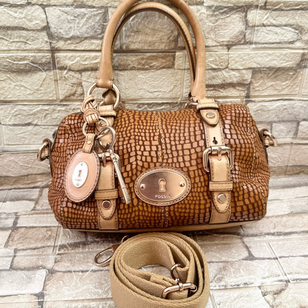 623# NET-Preloved Fossil Speedy Maddox Small Snake Skin