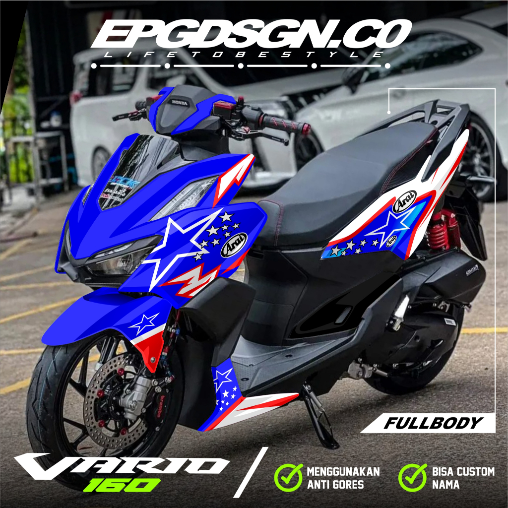 Decal Stiker Vario 160 New 2022 2023 2024 Fullbody Dekal Sticker Motor Honda Vario 160 New ABS CBS M