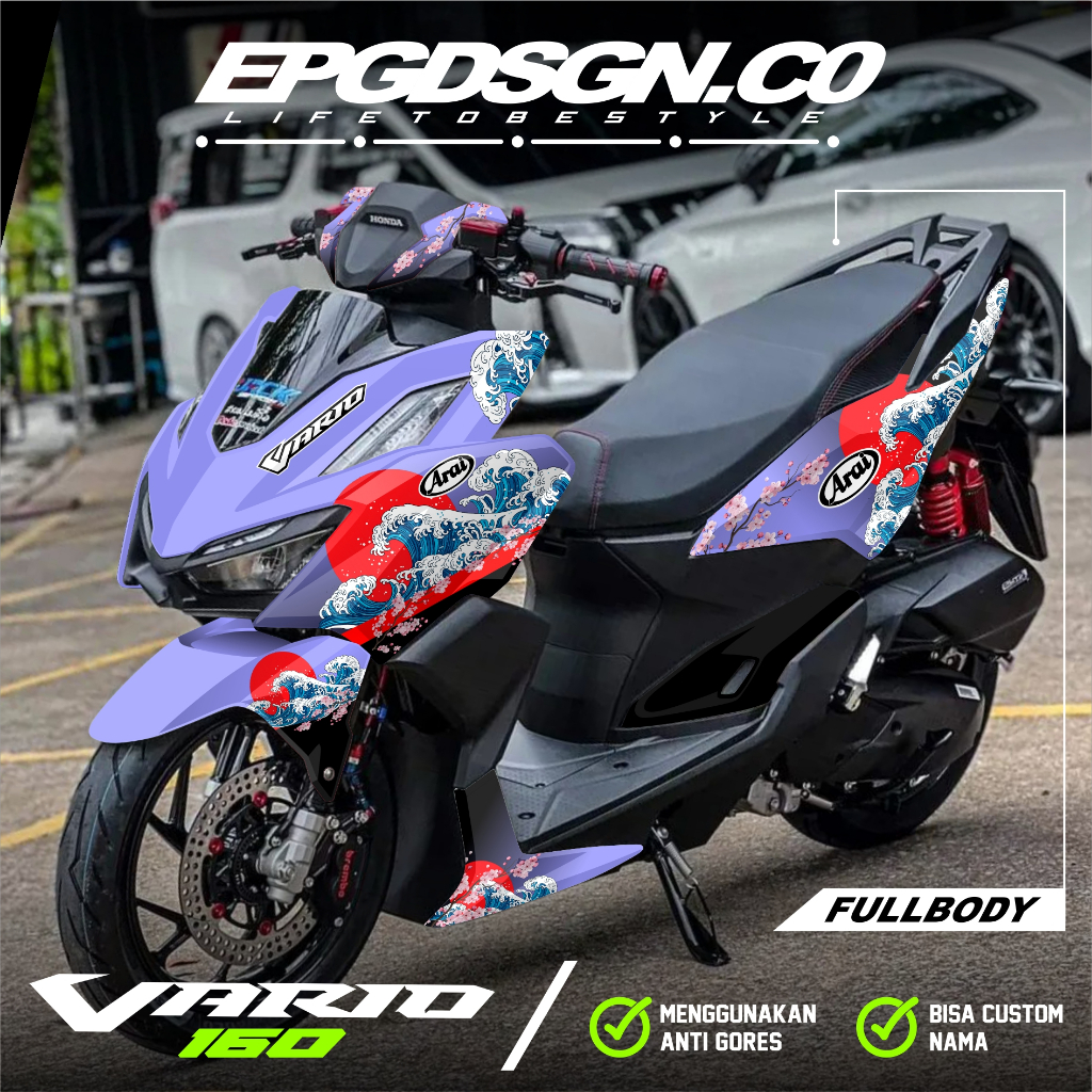 Decal Stiker Vario 160 New 2022 2023 2024 Fullbody Dekal Sticker Motor Honda Vario 160 New ABS CBS M