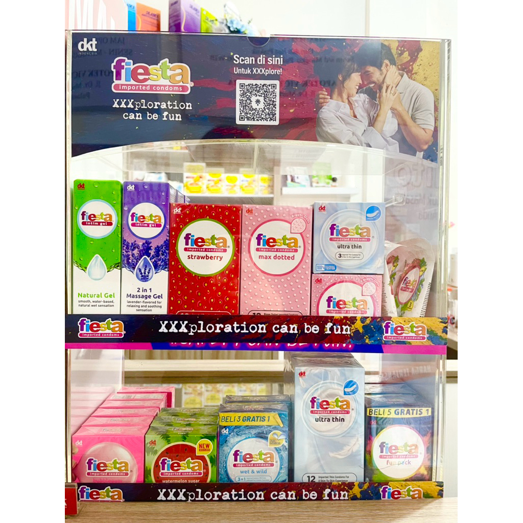 Fiesta kondom max dotted isi 3 dan 12
