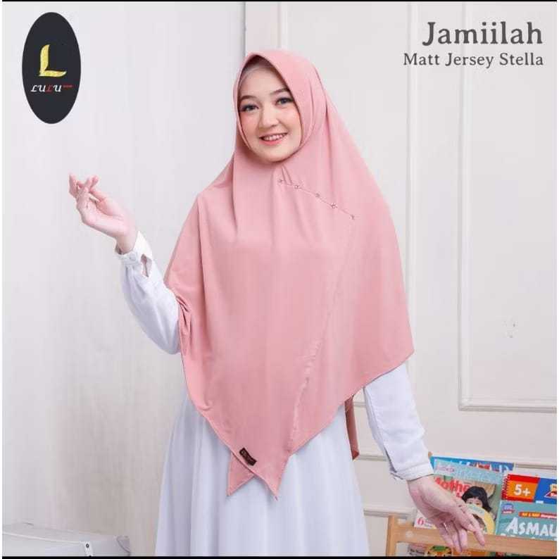 Hijab Lulu Bergo - Jilbab Bergo Jersey - Hijab Jersey Lulu Jamilah