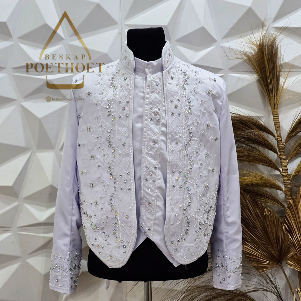 (Free selop) Beskap pengantin pria || beskap akad nikah putih || beskap resepsi || beskap jawa || be