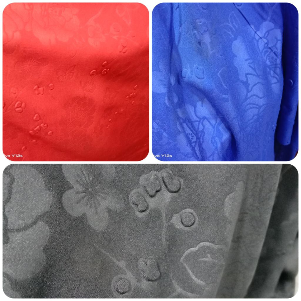 Kain Embos Motif Timbul / Harga / 0.5m / Kain Embos Motif Timbul Meteran / Bahan Embos Motif Timbul 