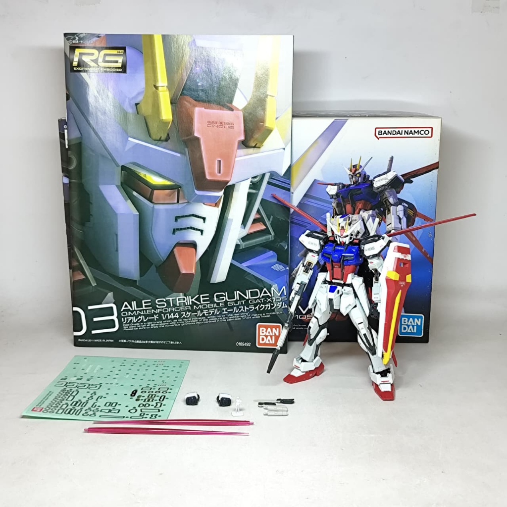 Bandai RG Aile Strike / Gundam 1/144 2nd Sudah Rakit R300