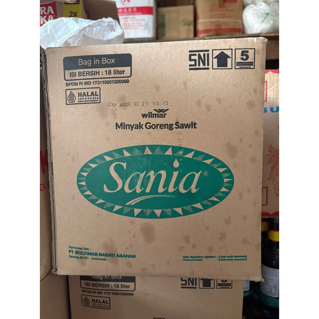 Minyak Goreng Sania BIB 18 Liter / Bag In Box