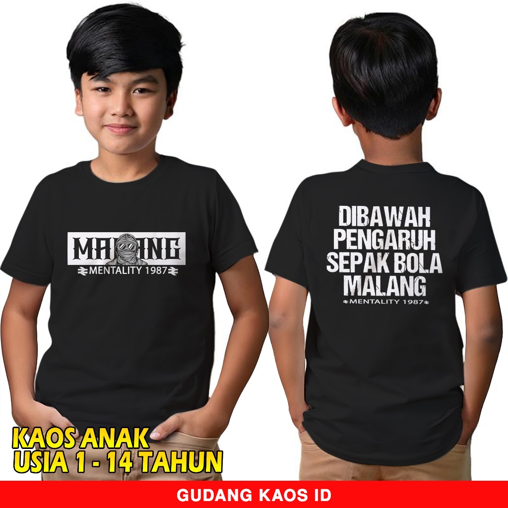 GUDANG KAOS ANAK AREMA 5 - Malang Mentality 1987 - BAJU ANAK USIA 1-14 TAHUN - KAOS AREMA MALANG ANA