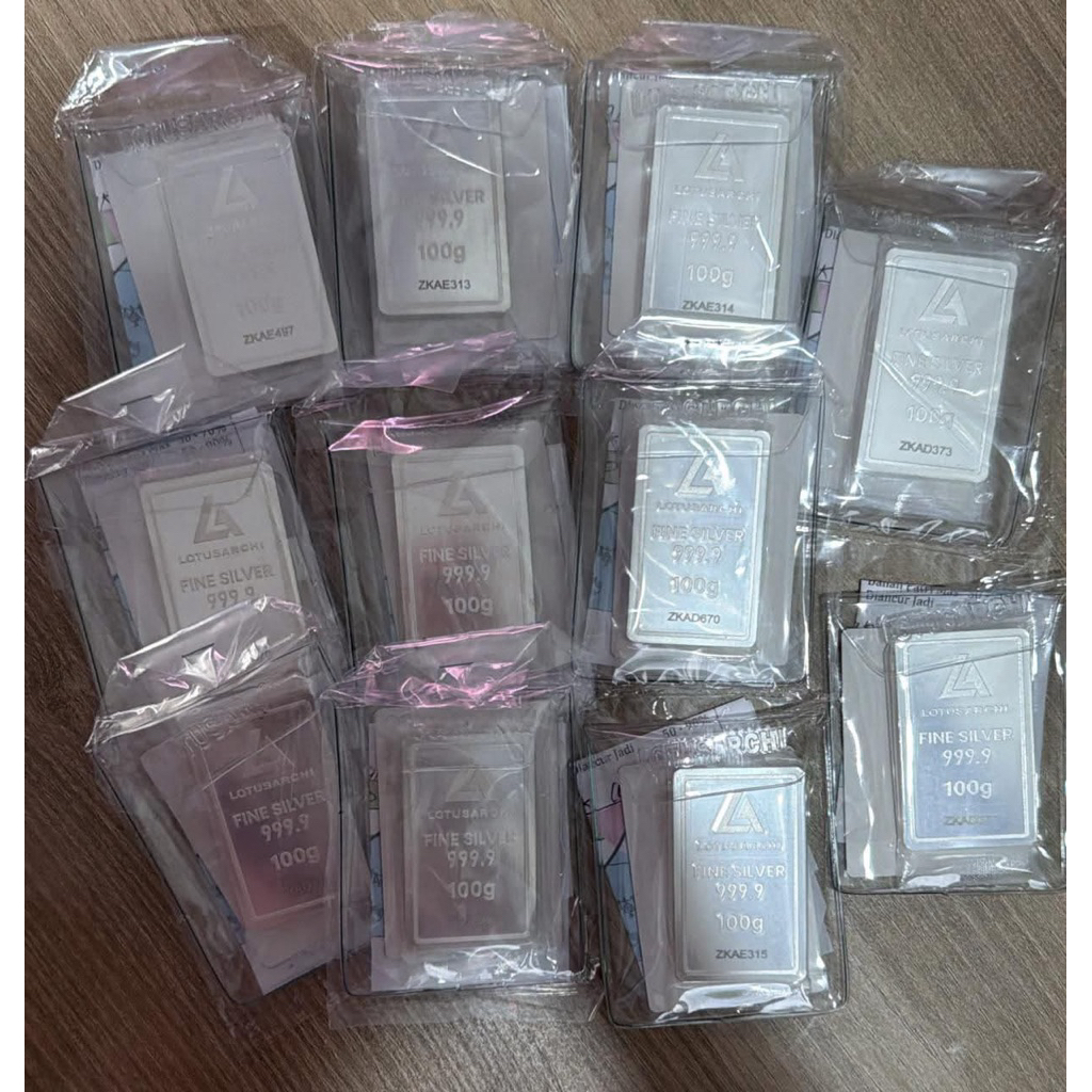 lotus archi fine silver 100gram barcode certy