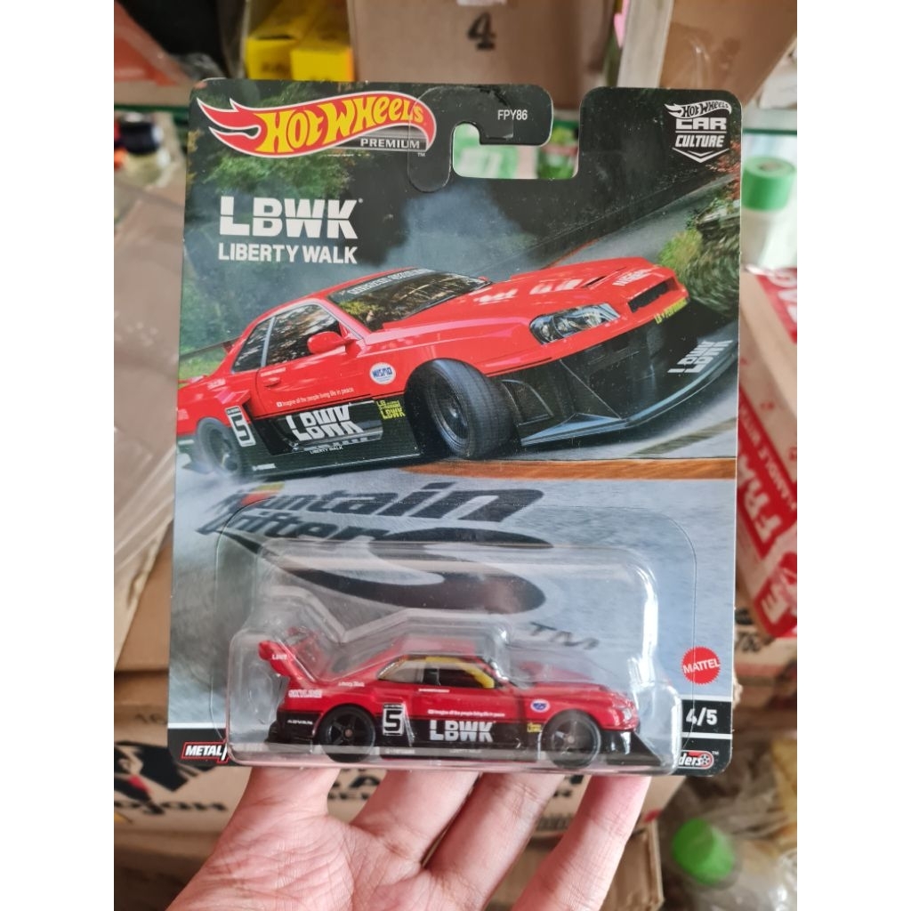 hot wheels hotwheels LB Er34 Super Silhouette Nissan Skyline R34 LBWK Mountain drifters merah/red Fr