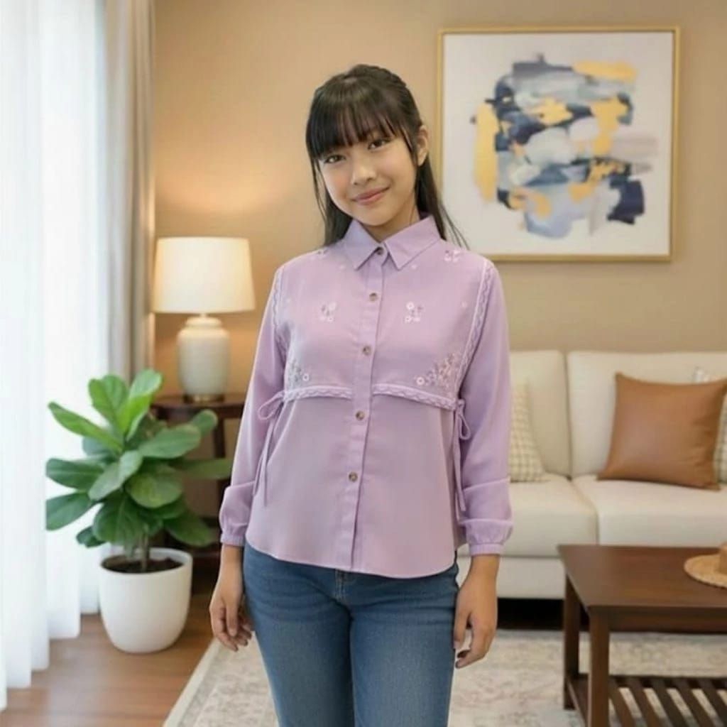 baju anak perempuan/kemeja rompi bordir