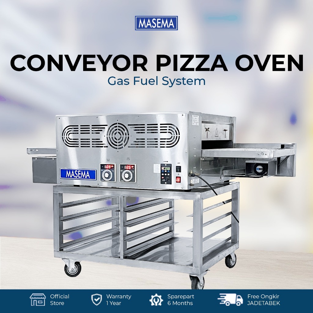 MASEMA GAS CONVEYOR PIZZA OVEN / Oven Panggang / Oven Pizza / Oven Laris / Pizza / Gas Electric Oven