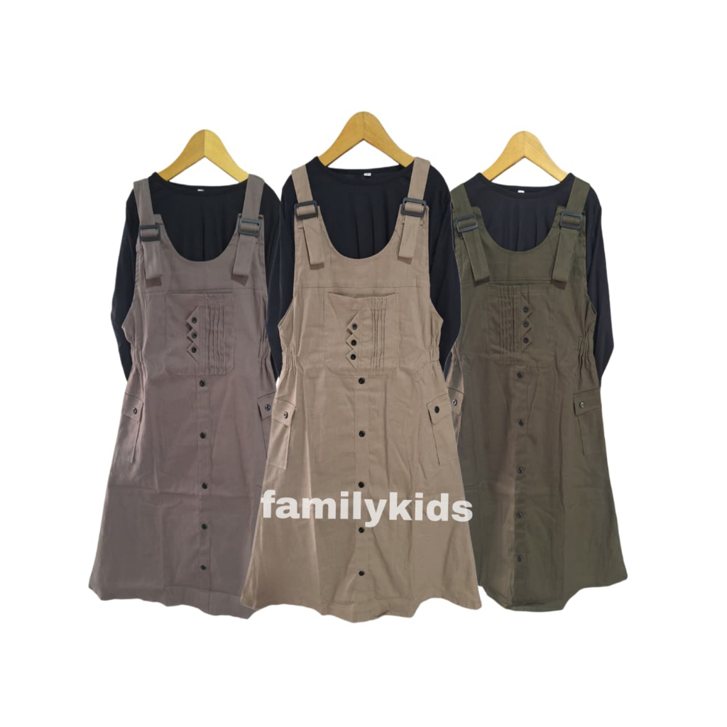 Dress Overall Anak Perempuan Terbaru 2026/Baju Trend Lebaran 2026 Anak Cewek/One Set Overall Anak Pe