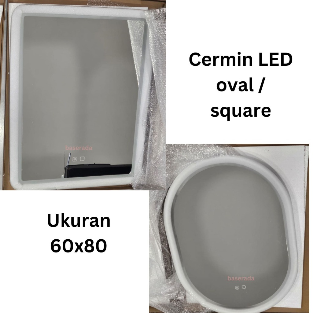 CERMIN LED - UKURAN 60X80 - KACA CERMIN SERBAGUNA