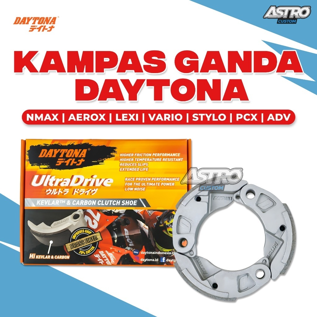 Daytona Kampas Ganda Nmax 155 Aerox Lexi 125 Vario 125 Vario 150 Vario 160 PCX 150/160 ADV