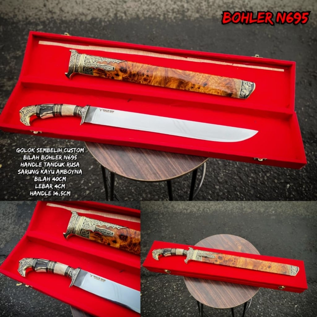 GOLOK PISAU SEMBELIH BAJA BOHLER N695 SUPER TAJAM