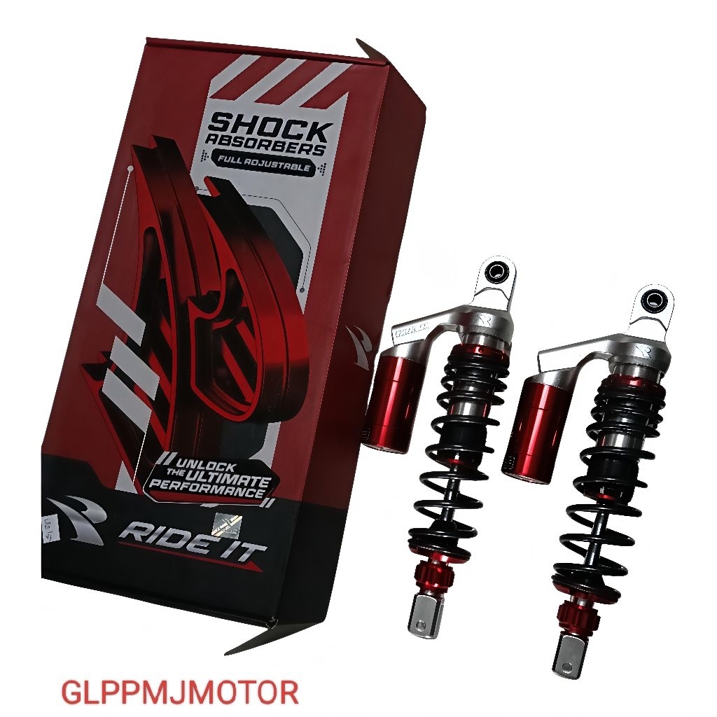 Shockbreaker Shock Breaker RIDE IT GP 299 Pro Series Tabung NMAX N MAX NMAX Grey Red 330mm Full Adju