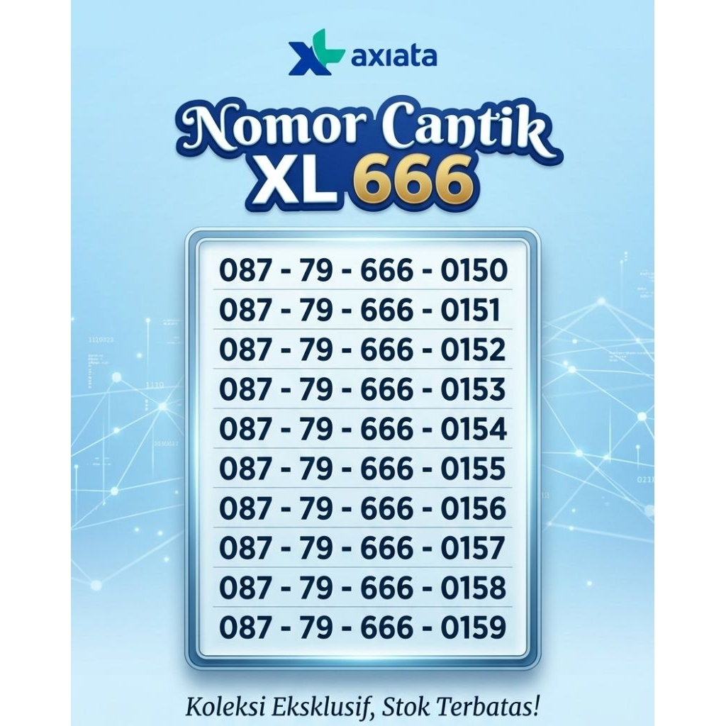 Nomor Cantik XL Seri 666