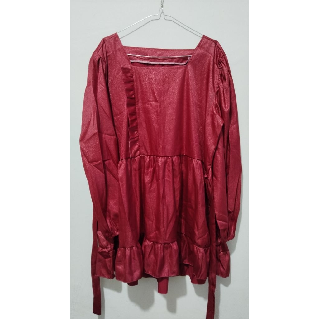 ATASAN/BLOUSE MERAH MAROON WANITA