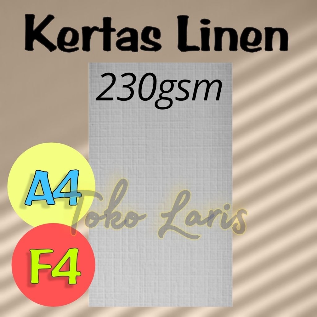 Kertas Linen Tebal 230 gsm F4 Folio A4