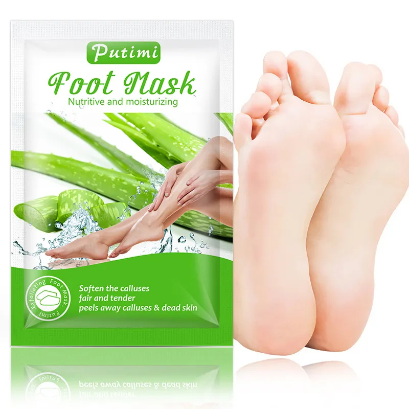 Putimi Foot Mask Aloe Vera Perawatan Kaki Penghalus Kulit Original