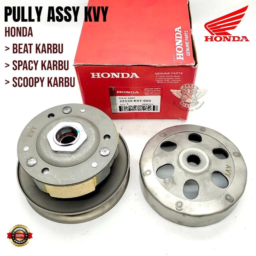 Pully Assy Set Kualitas Original Honda KVY Pully Belakang Beat Karbu Scoopy Karbu Spacy Karbu