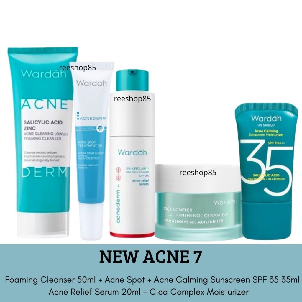 Wardah Acnederm Paket Lengkap Skincare Wardah Kulit Berjerawat