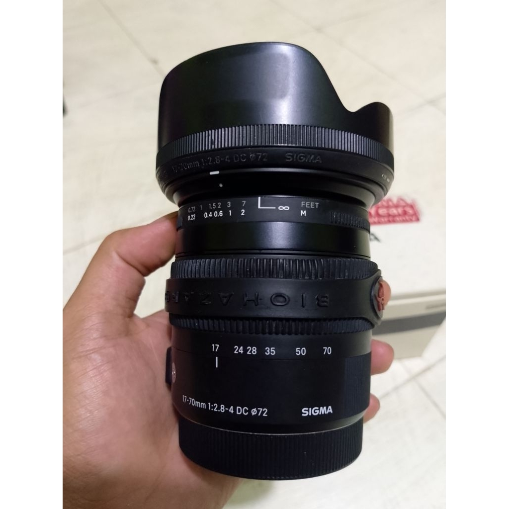 lensa sigma 17-70 f2.8-4 DC macro for canon