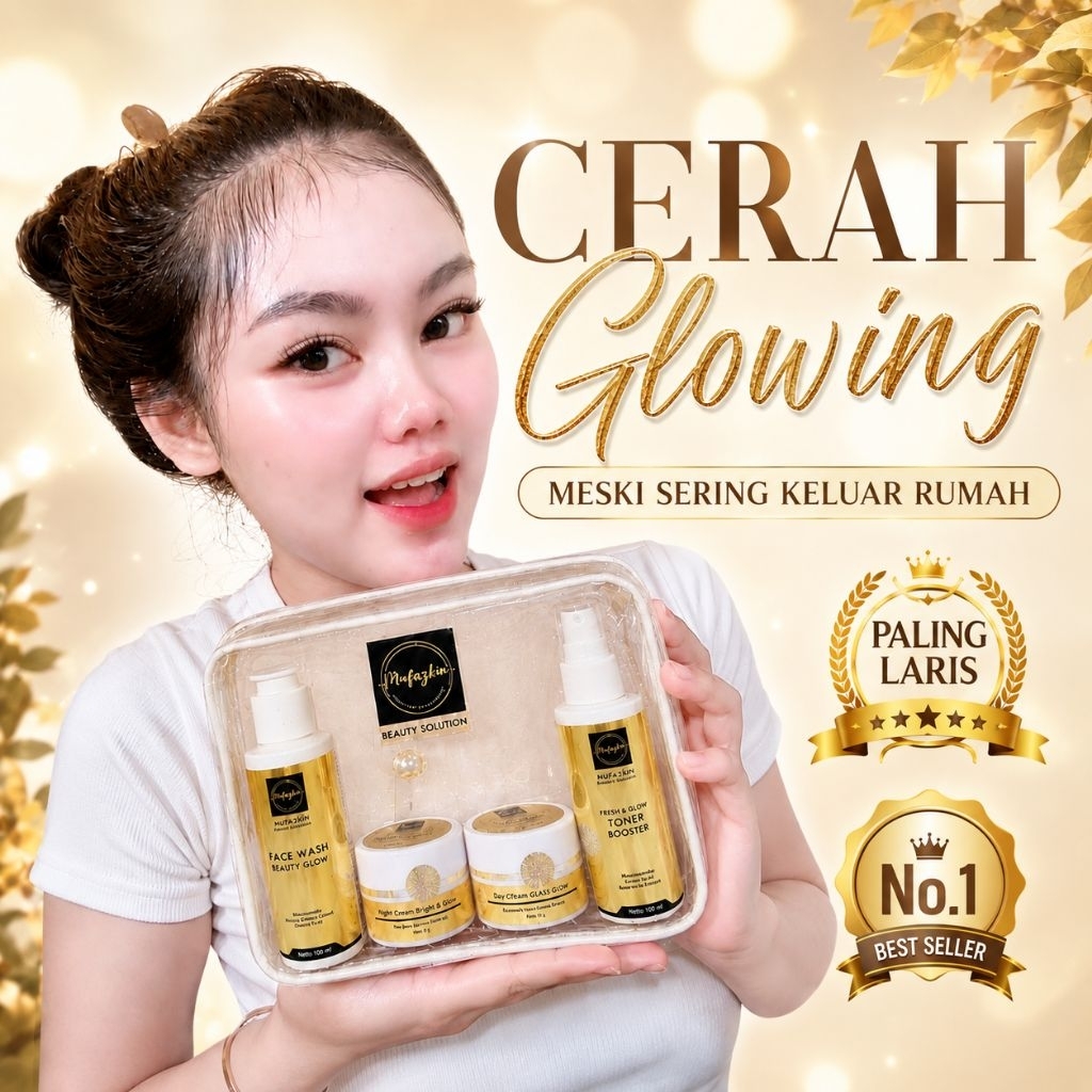 Paket 4in1 MUFAZKIN Skincare Premium Extra Whitening Booster (Lengkap 4 pcs) 100% Ori Bpom Sehat dan
