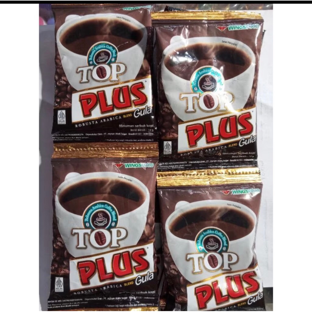 TOP KOPI RENCENG ISI 10 / TOP KOPI PLUS GULA / TOP KOPI KEMASAN / ABC PLUS