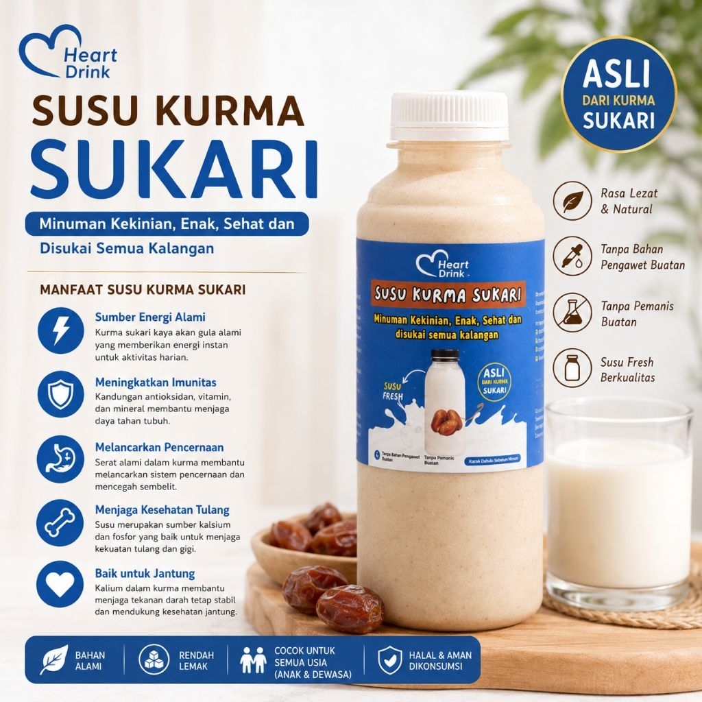 SUSU KURMA SUKARI ASLI (Tanpa Campuran Kurma Lain dan Tanpa Gula Tambahan)