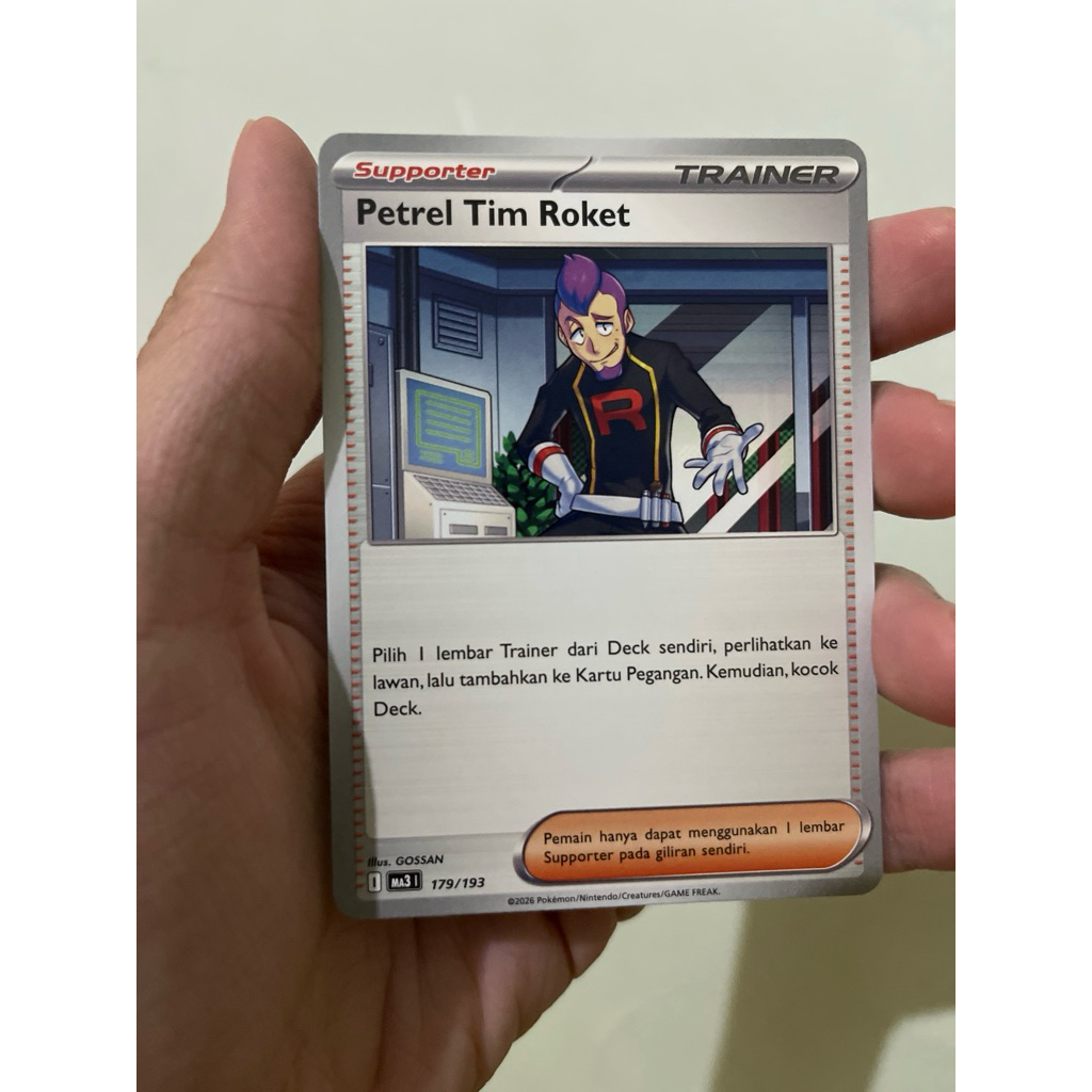 Petrel Tim Roket Trainer Pokemon Card TCG Mega Impian