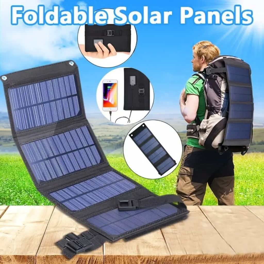 Solar panel lipat 10W Solar Panel Portable 4 Folding Charging Board SolaBright